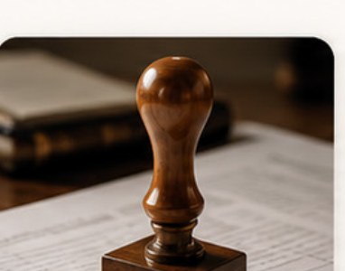 Timbre notarial sobre un documento